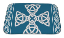 Load image into Gallery viewer, Bath Mat, Celtic Cross Ornamentsymbolizes Eternity Illustration