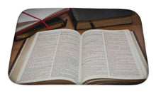 Load image into Gallery viewer, Bath Mat, Open Bible With Other Books On Table