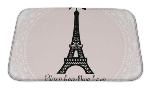 Bath Mat, Eiffel Tower Border Template
