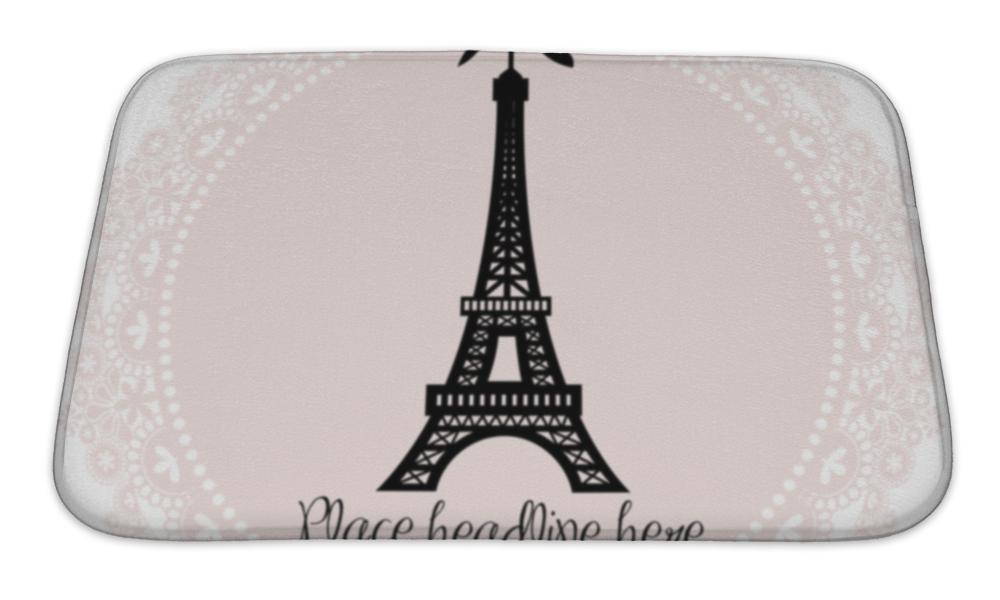 Bath Mat, Eiffel Tower Border Template