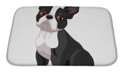 Bath Mat, Cute Boston Terrier