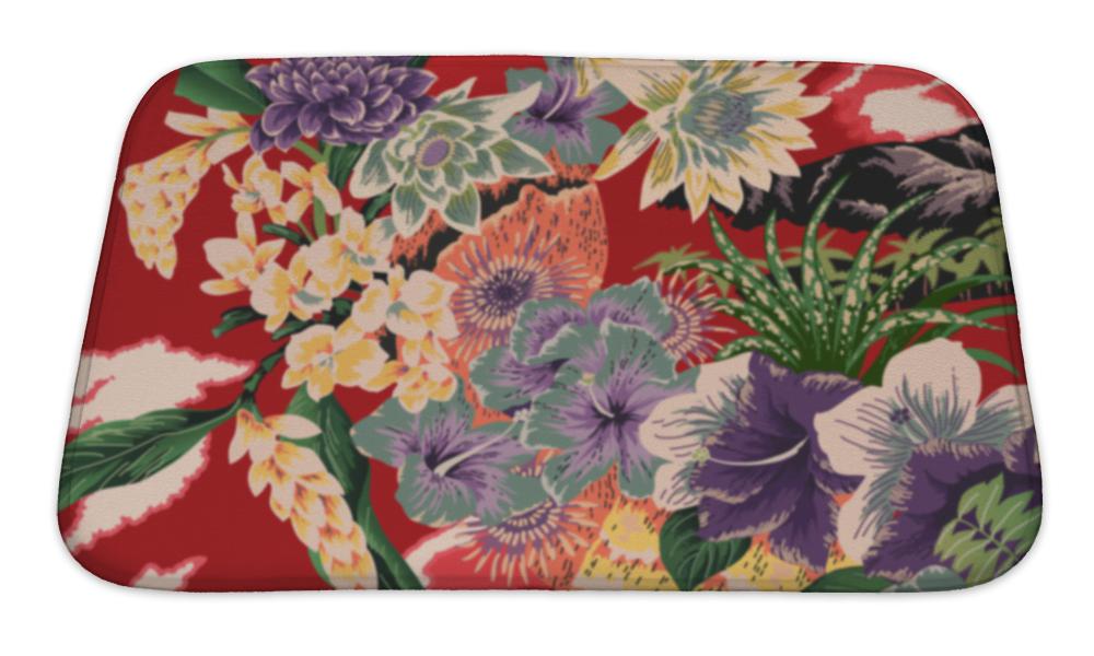 Bath Mat, Vintage Hawaiian Kimono Dress