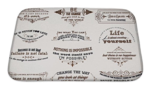 Bath Mat, Set Of Quotes Posters Design Motivational Quotes For In