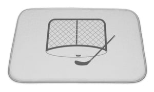 Bath Mat, Gates For Hockey The Game Of Hockey Minimalism Sport Icon