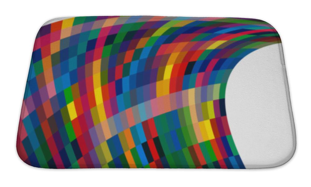 Bath Mat, Multicolor Abstract With Bright Elements For Design