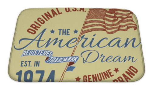 Bath Mat, Tshirt Typography Design USA Printing Graphics Typographic American