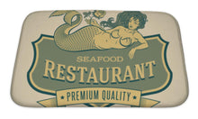Load image into Gallery viewer, Bath Mat, Mermaid Seafood Restautant Label
