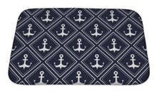 Load image into Gallery viewer, Bath Mat, Nautical Pattern With Anchors