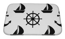 Load image into Gallery viewer, Bath Mat, Nautical Pattern Cute Design