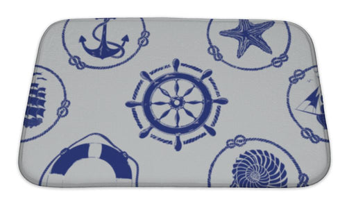 Bath Mat, Nautical Pattern