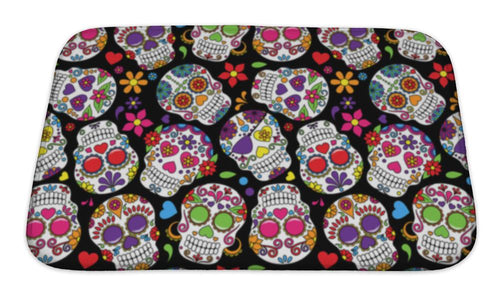 Bath Mat, Day Of The Dead Sugar Skull