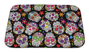Bath Mat, Day Of The Dead Sugar Skull