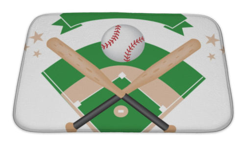 Bath Mat, Baseball Banner