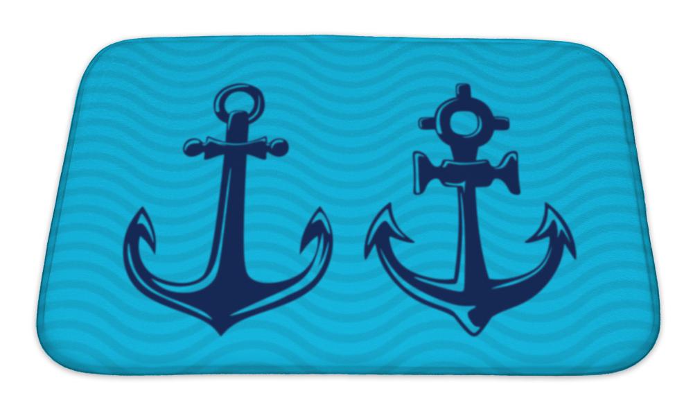 Bath Mat, Set Of Sea Anchors