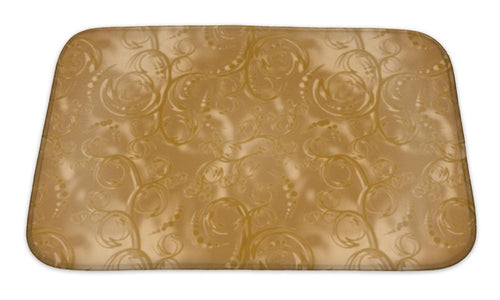 Bath Mat, Gold Pattern