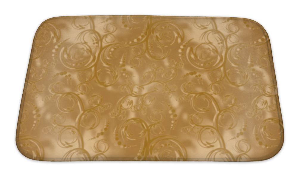 Bath Mat, Gold Pattern