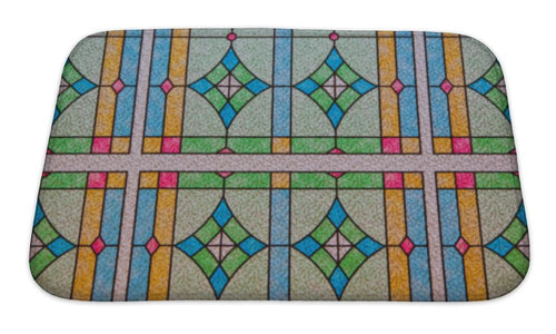 Bath Mat, Stained Glass Window Pattern