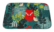 Load image into Gallery viewer, Bath Mat, Birds Fox And Flowers Pattern