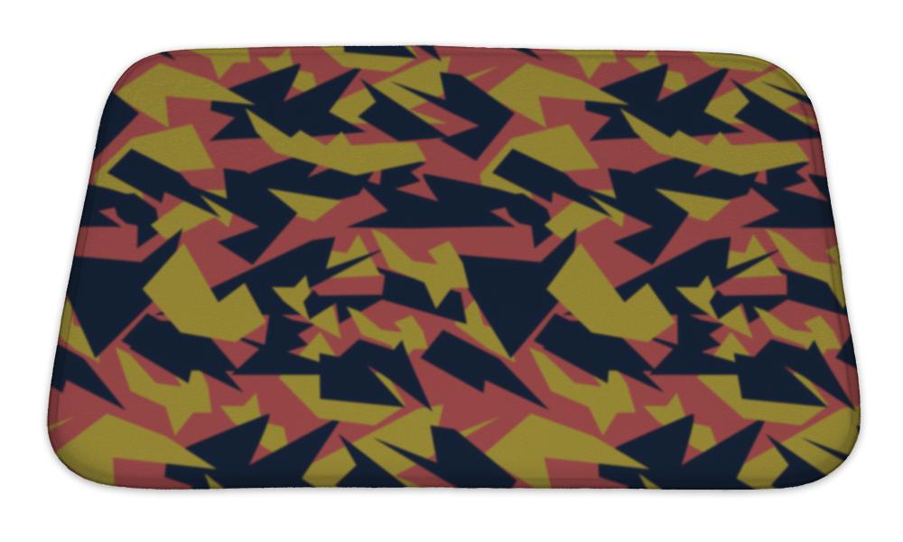 Bath Mat, Military Camouflage Military Military For Textile