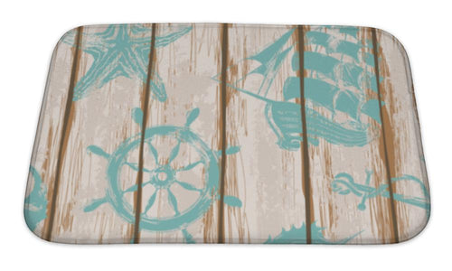 Bath Mat, Boards Of Ship Deck Pattern