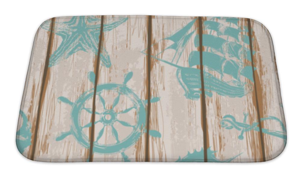 Bath Mat, Boards Of Ship Deck Pattern