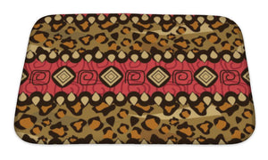 Bath Mat, African Style With Cheetah Skin Pattern