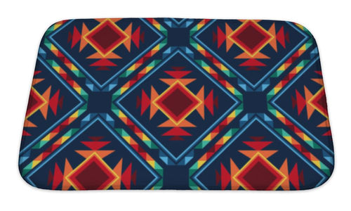 Bath Mat, Tribal Abstract Pattern Aztec Geometric