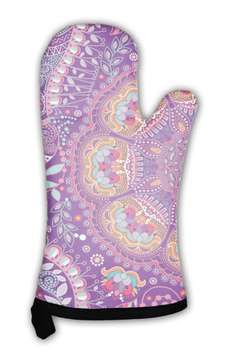 Oven Mitt, Floral Pattern