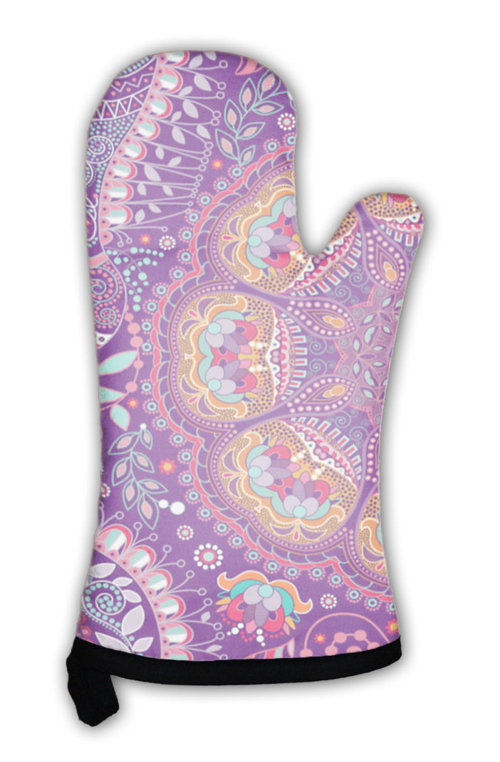 Oven Mitt, Floral Pattern