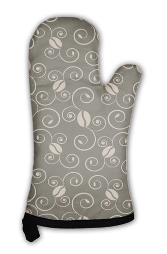 Oven Mitt, Coffee Pattern