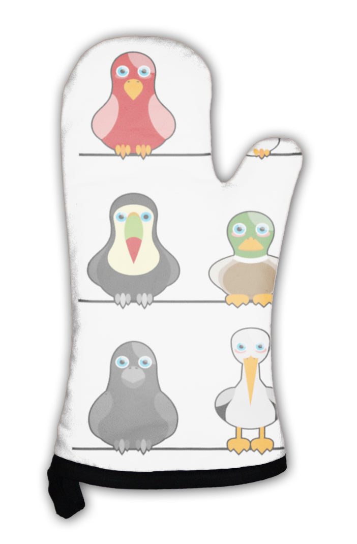 Oven Mitt, Cute Birds