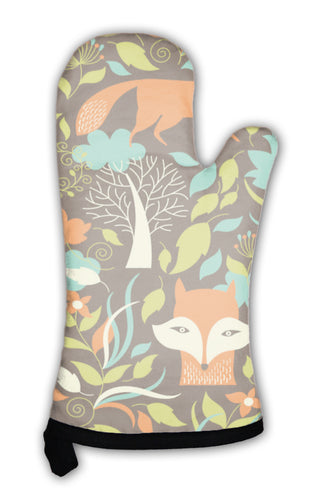 Oven Mitt, Pattern With A Fox