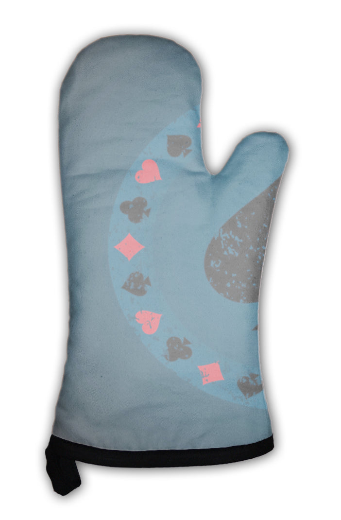 Oven Mitt, Poker Typography Tshirt Graphics Illustration