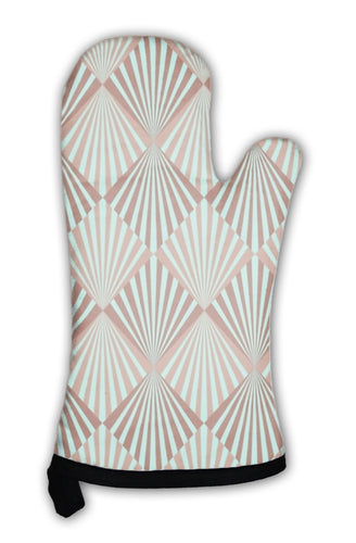 Oven Mitt, Art Deco Style Pattern