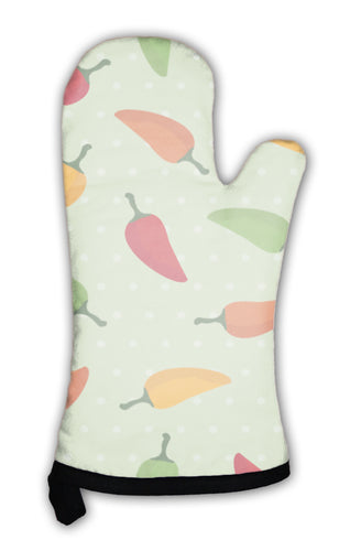 Oven Mitt, Chilli Pepper Pattern