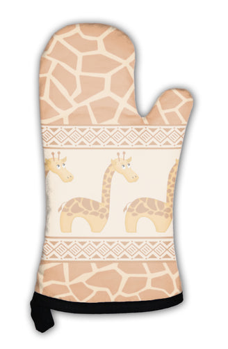 Oven Mitt, Patterns With Cute Giraffe And Giraffe Skin