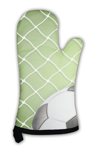 Oven Mitt, Soccer Ball In Net