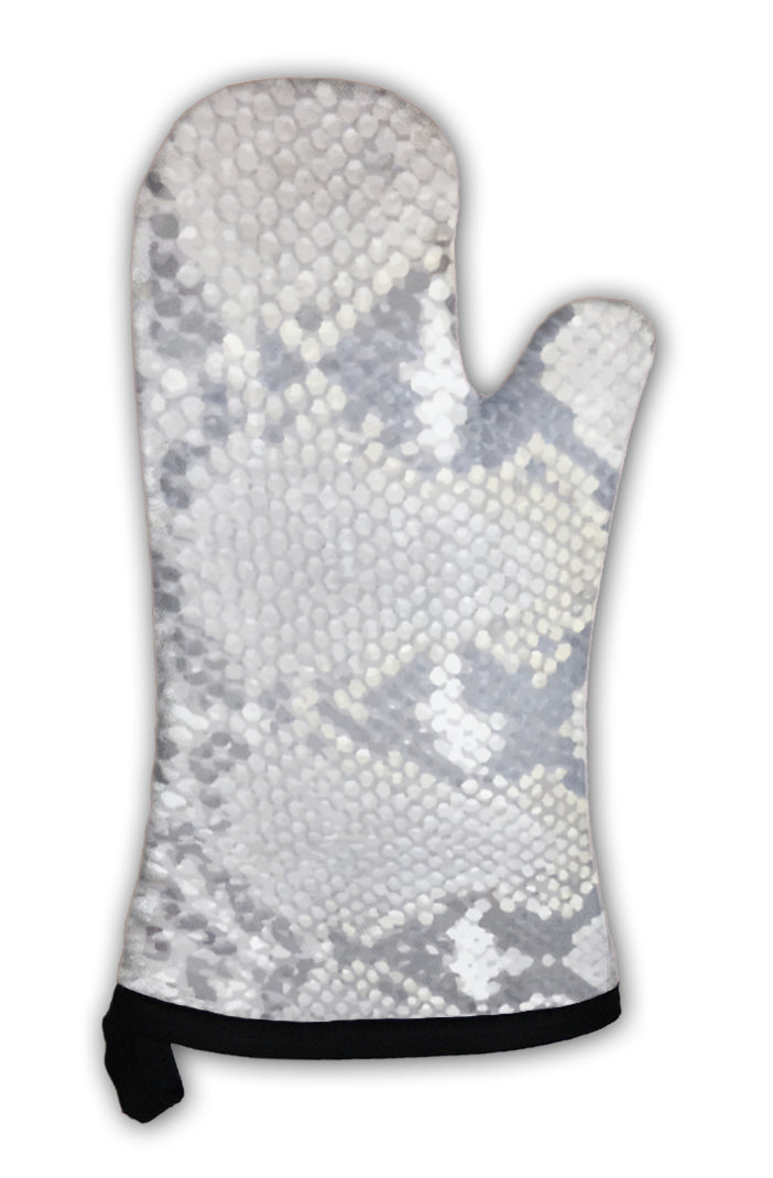 Oven Mitt, Snake Skin Python Pattern Textile
