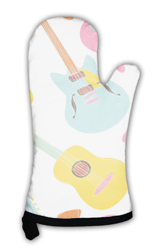 Oven Mitt, Guitar Pattern Design