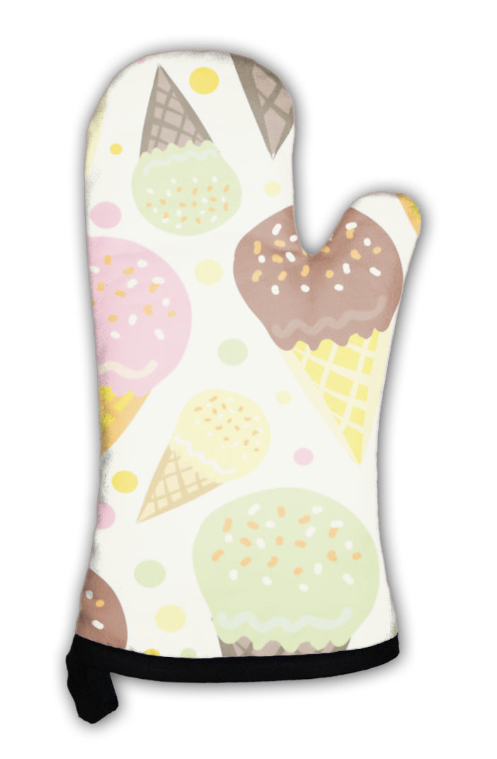 Oven Mitt, Pattern Of Ice Cream