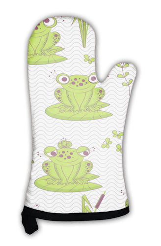 Oven Mitt, Pattern Frogs