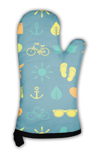 Oven Mitt, Summer Theme Pattern