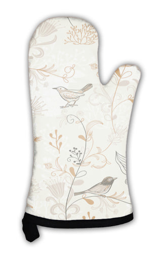 Oven Mitt, Birds Pattern