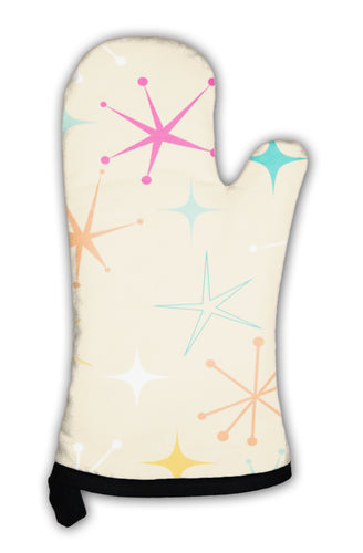 Oven Mitt, Retro Starry Pattern