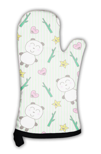 Oven Mitt, Kawaii With Cute Pandas