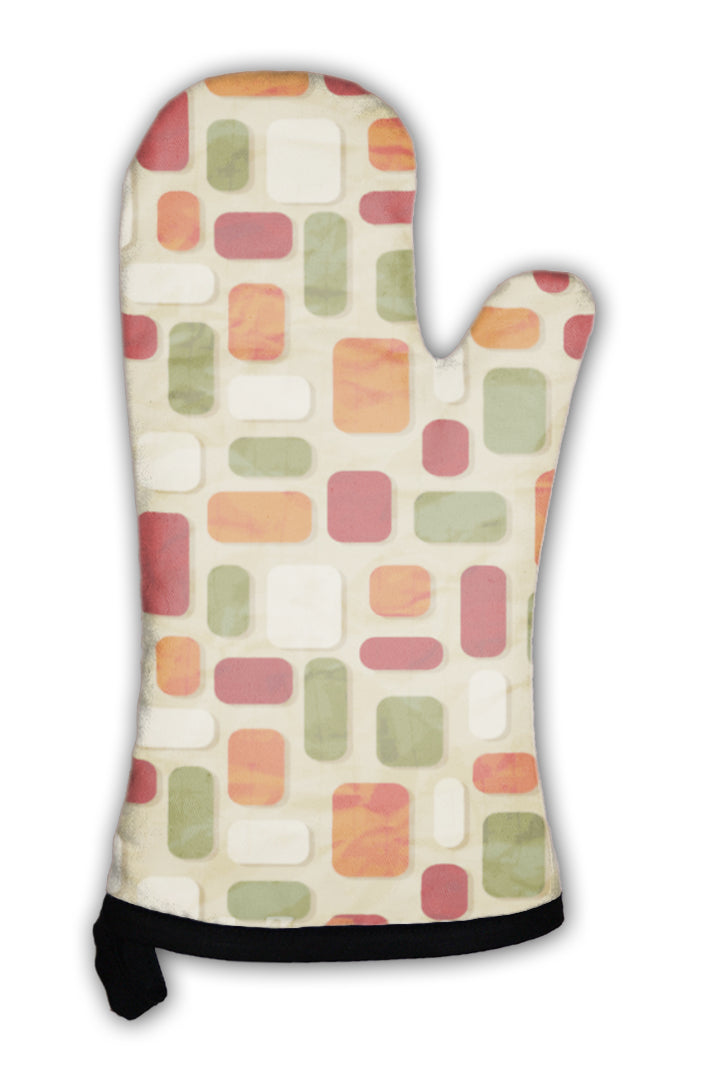 Oven Mitt, Christmas Retro Pattern