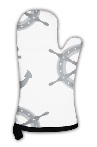 Oven Mitt, Steering Wheel Ship And Anchor