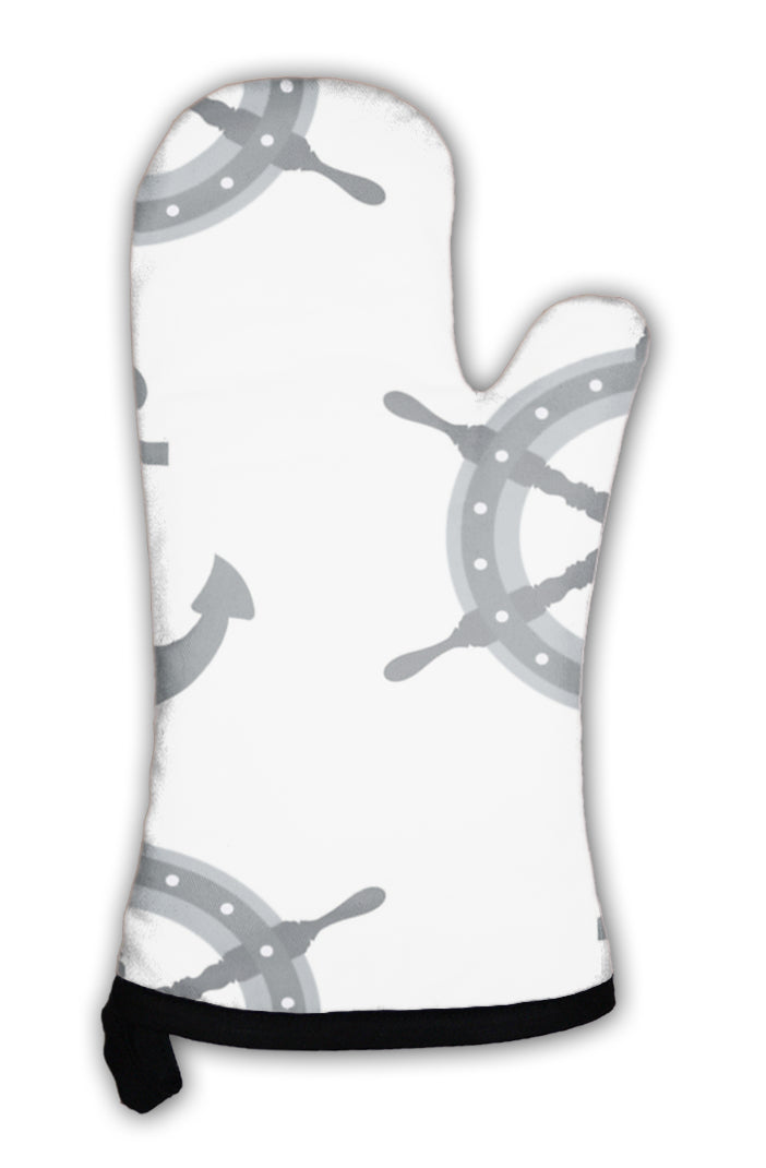 Oven Mitt, Steering Wheel Ship And Anchor