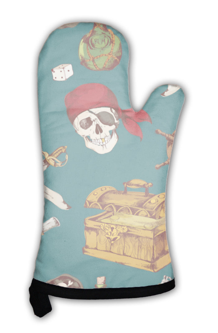 Oven Mitt, Pirates Pattern