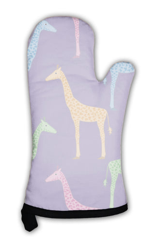 Oven Mitt, Pattern With Giraffes
